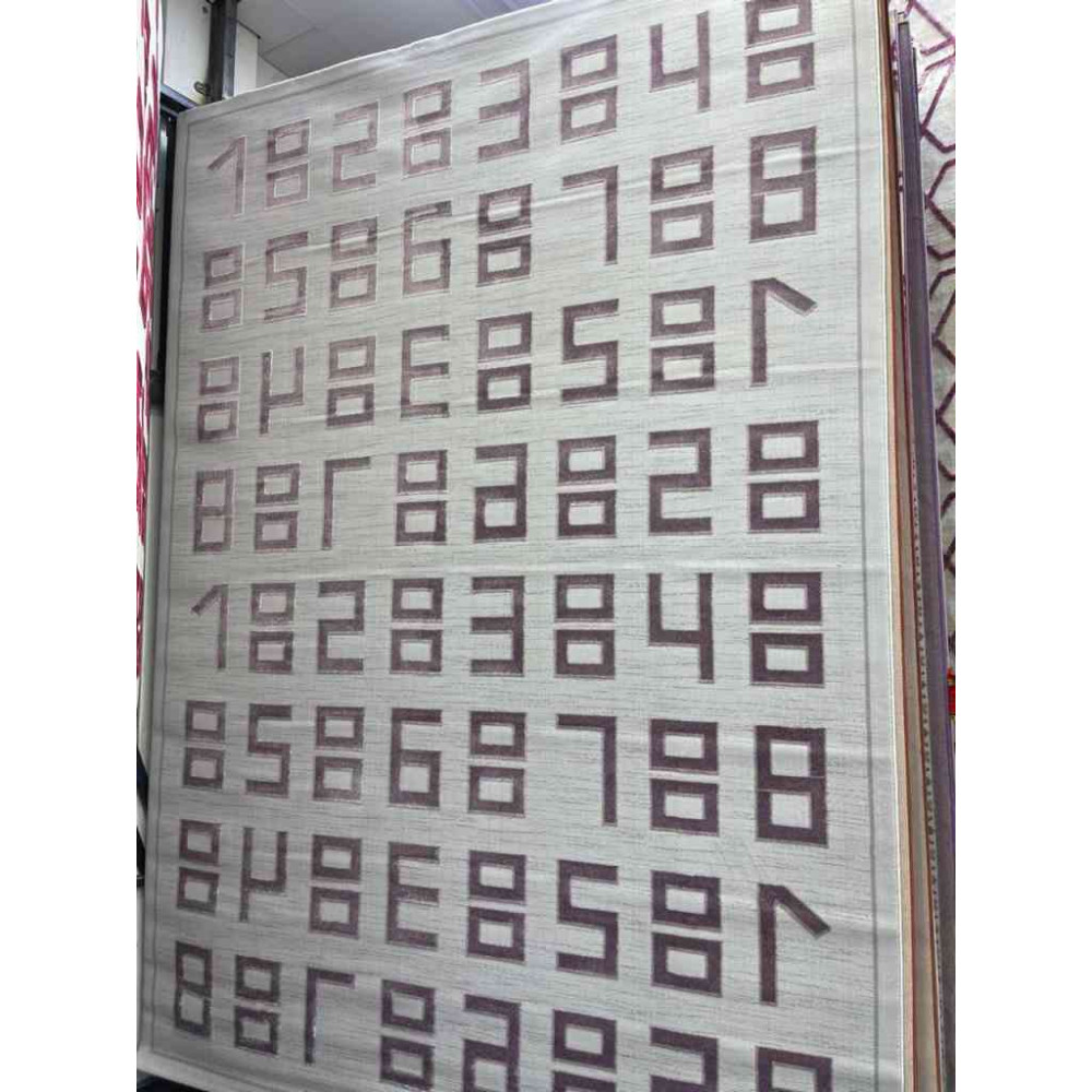 سجاد تركي مخفض درجه اولا لون رصاصي مع موف مقاس 350*250