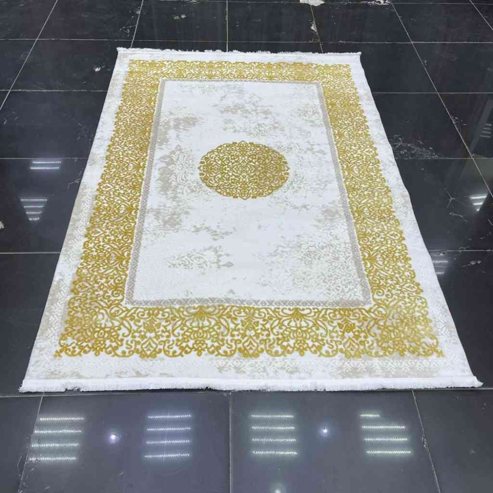سجاد فكتوريا تركي 9197 لون ذهبي مقاس 100*200 سجاد فكتوريا تركي 9197 لون ذهبي مقاس 100*200