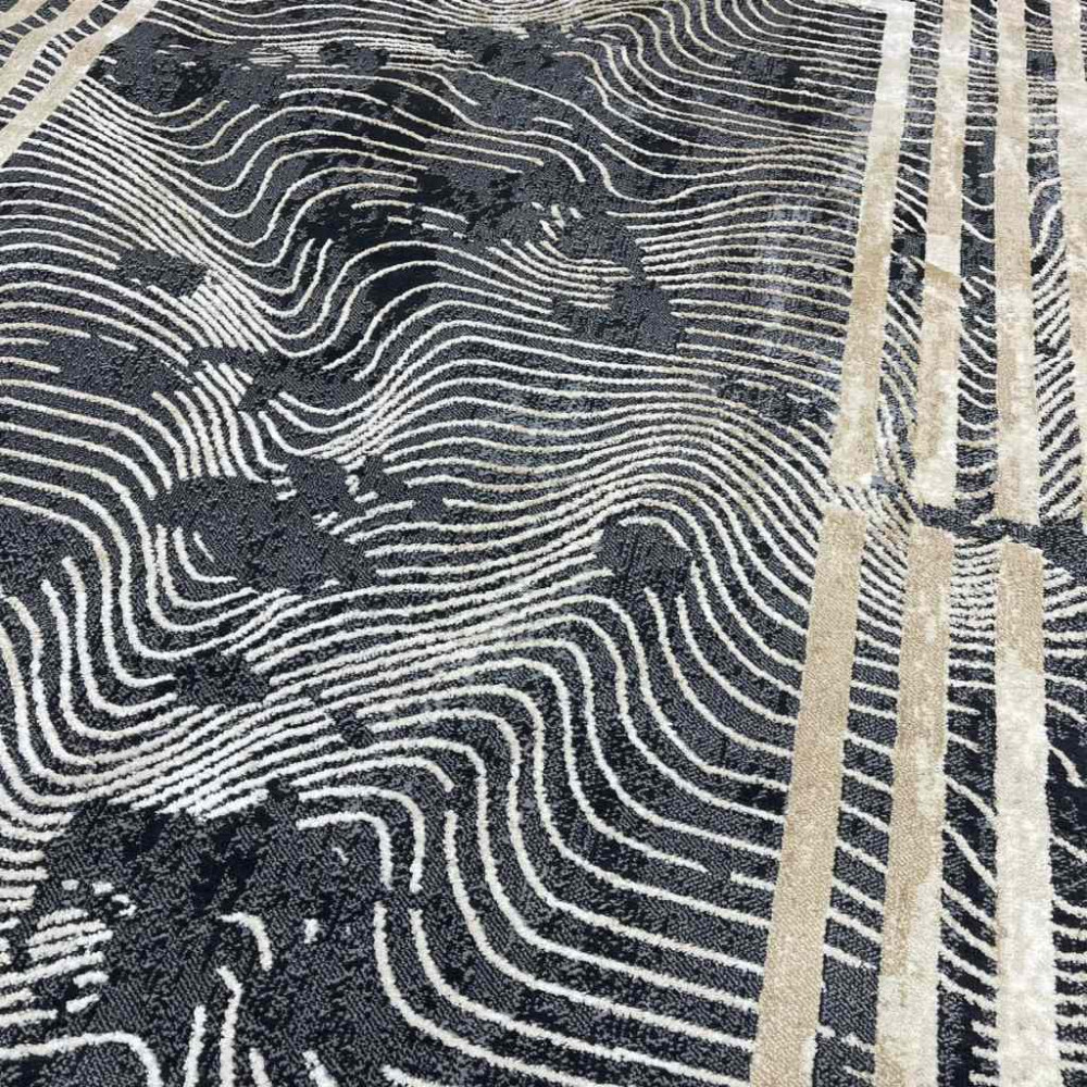 سجاد فيستا تركي 8204A اسواد مقاس 120*170