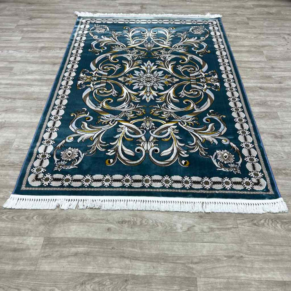 سجاد تركي نقشه فرنسي 100 ازرق مقاس 400*500