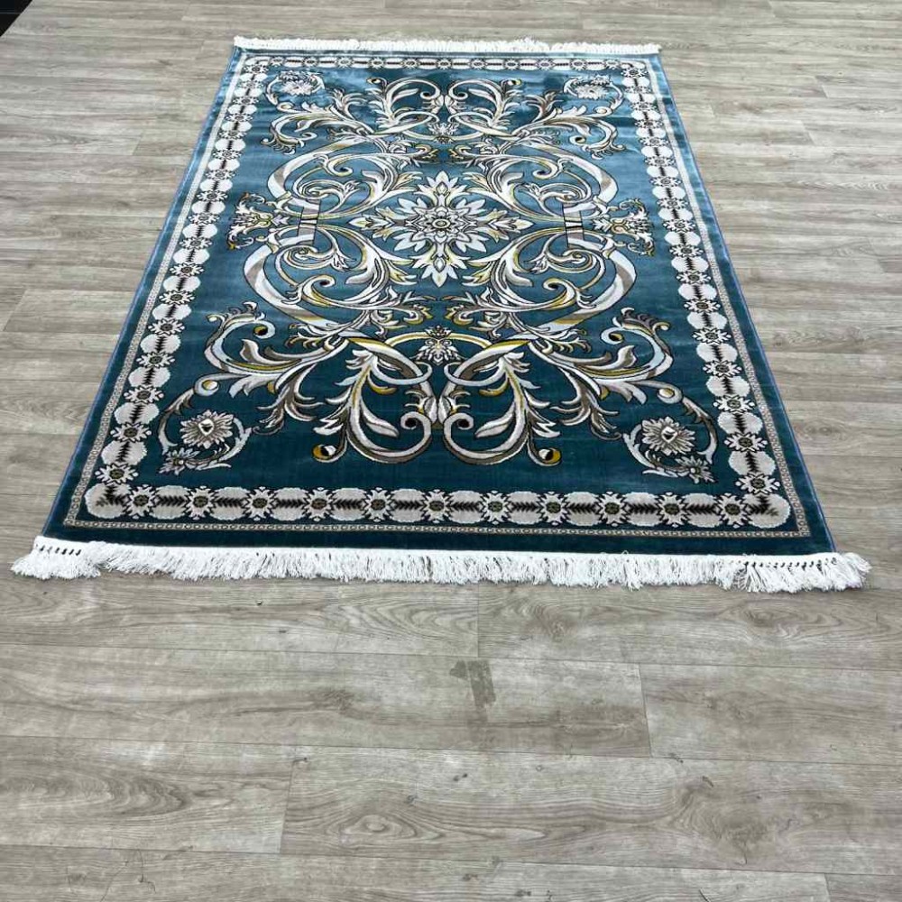 سجاد تركي نقشه فرنسي 100 ازرق مقاس 300*400