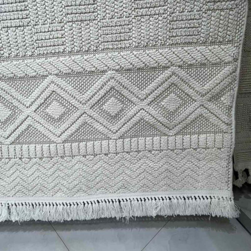سجاد خيش ماجستيك تركي 08642B ايفوري مقاس 80*150