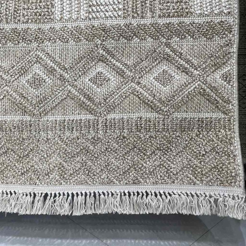 سجاد خيش ماجستيك تركي 08642B كوفي بيج فاتح مقاس 80*150