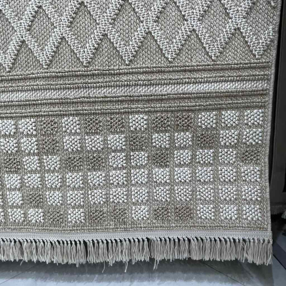 سجاد خيش ماجستيك تركي 08656B بيج غامق مقاس 300*400