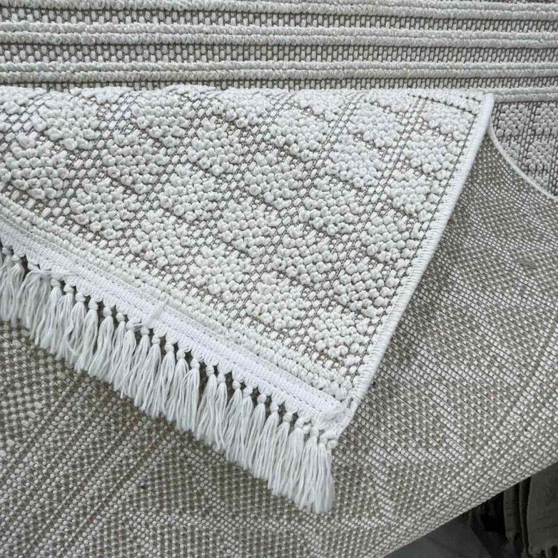 سجاد خيش ماجستيك تركي 08656B ايفوري مقاس 50*80