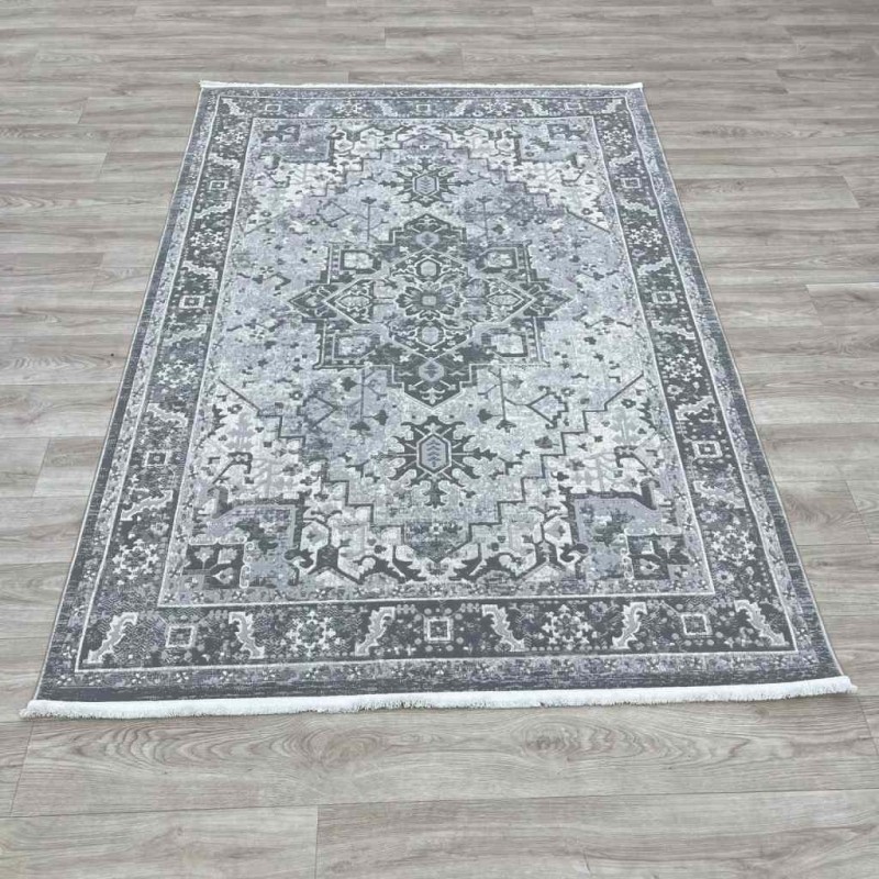 سجاد اناقة تركي H029CD رصاصي بيج مقاس 80*150