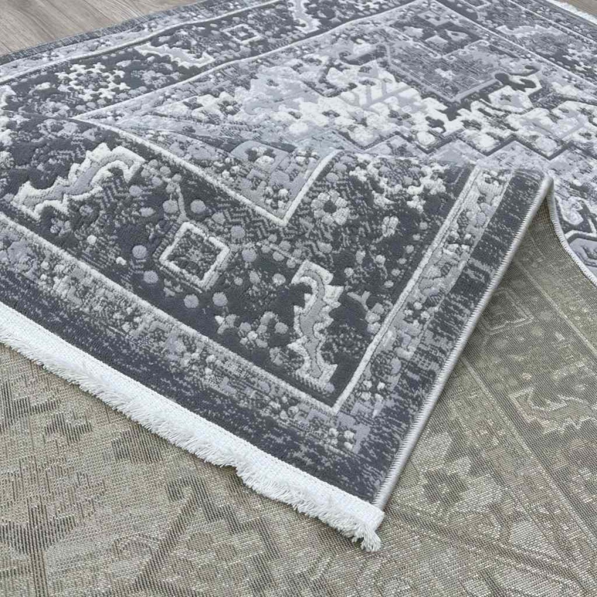 سجاد اناقة تركي H029CD رصاصي بيج مقاس 80*150 سجاد اناقة تركي H029CD رصاصي بيج مقاس 80*150