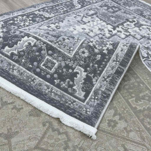 سجاد اناقة تركي H029CD رصاصي بيج مقاس 50*80