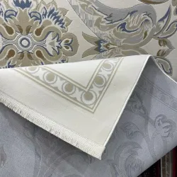 سجاد تركي اناقة نقش فرنسي SRC24A كريم رصاصي مقاس 50*80 سجاد تركي اناقة نقش فرنسي SRC24A كريم رصاصي مقاس 50*80