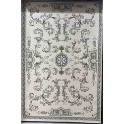 سجاد تركي داليا نقش فرنسي تركي 9769A كريم سماوي مقاس 50*80