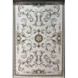 سجاد تركي داليا نقش فرنسي تركي 9769A كريم اخضر مقاس 400*500