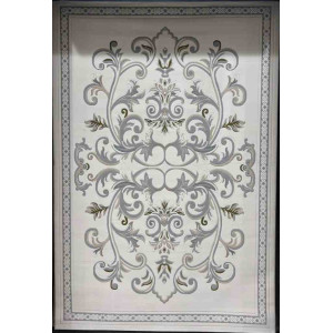 سجاد تركي داليا نقش فرنسي تركي 9771A كريم سيلفر مقاس 50*80