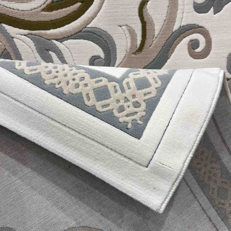 سجاد تركي داليا نقش فرنسي تركي 9771A كريم سماوي مقاس 300*400