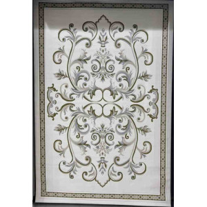 سجاد تركي داليا نقش فرنسي تركي 9771A كريم اخضر مقاس 50*80