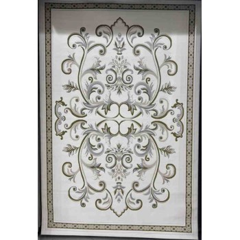 سجاد تركي داليا نقش فرنسي تركي 9771A كريم اخضر مقاس 50*80