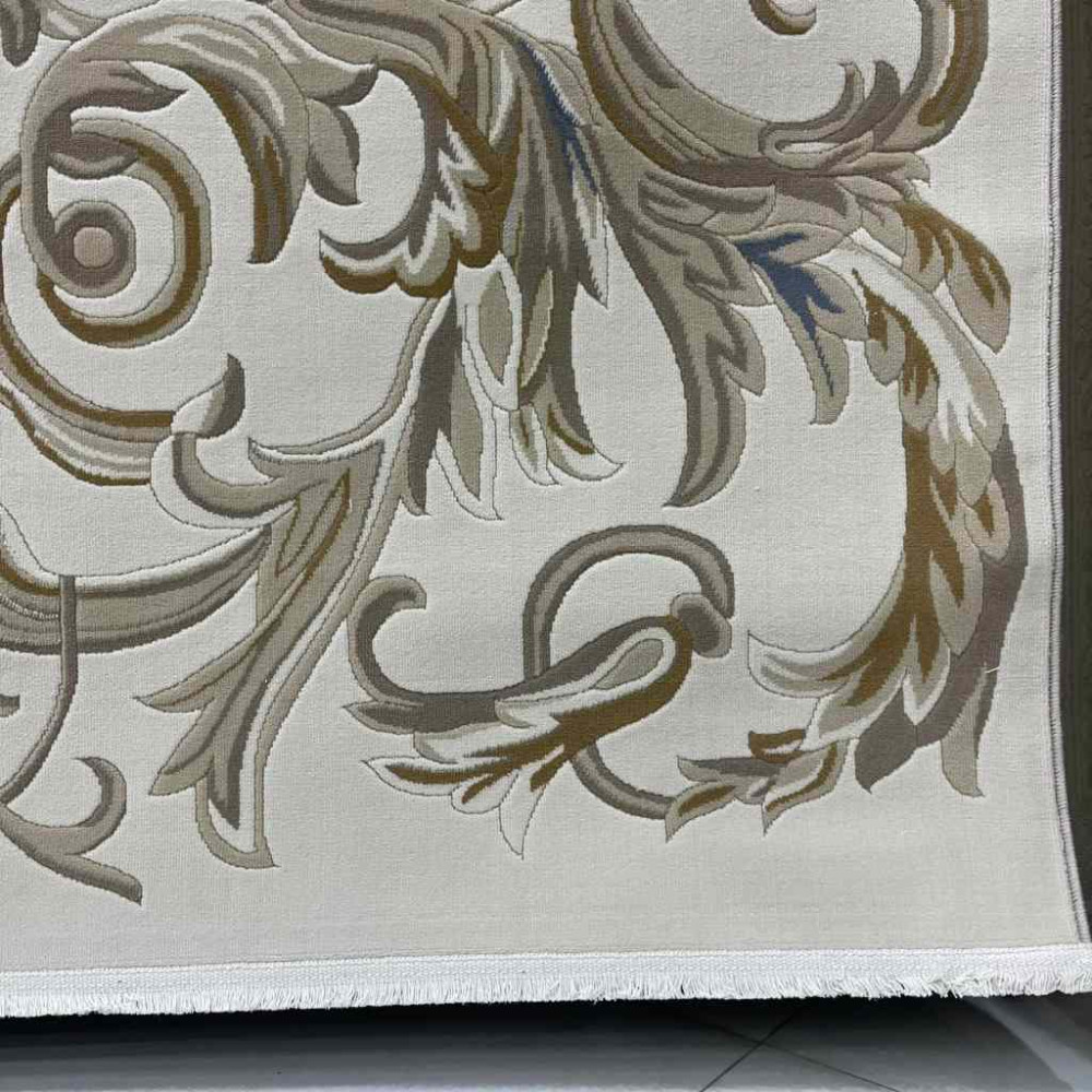 سجاد تركي اناقة نقش فرنسي J941DC كريم بيج مقاس  300*400