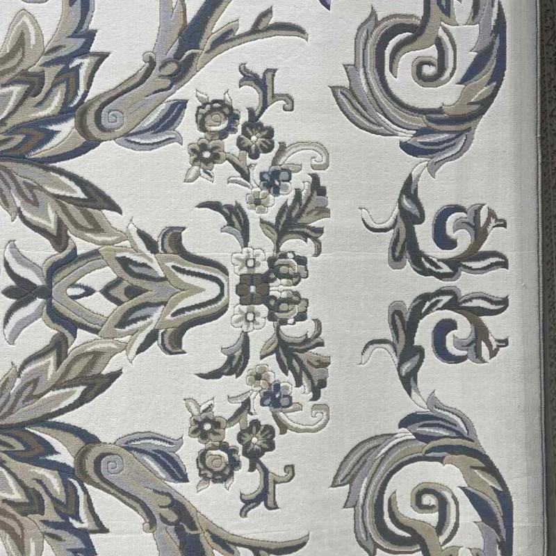 سجاد تركي اناقة نقش فرنسي J941DC كريم سماوي مقاس  50*80