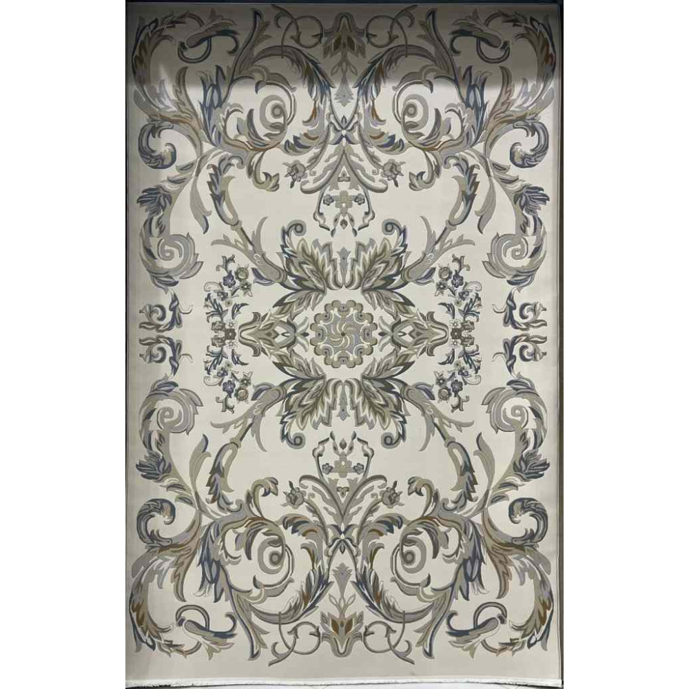 سجاد تركي اناقة نقش فرنسي J941DC كريم سماوي مقاس 100*200