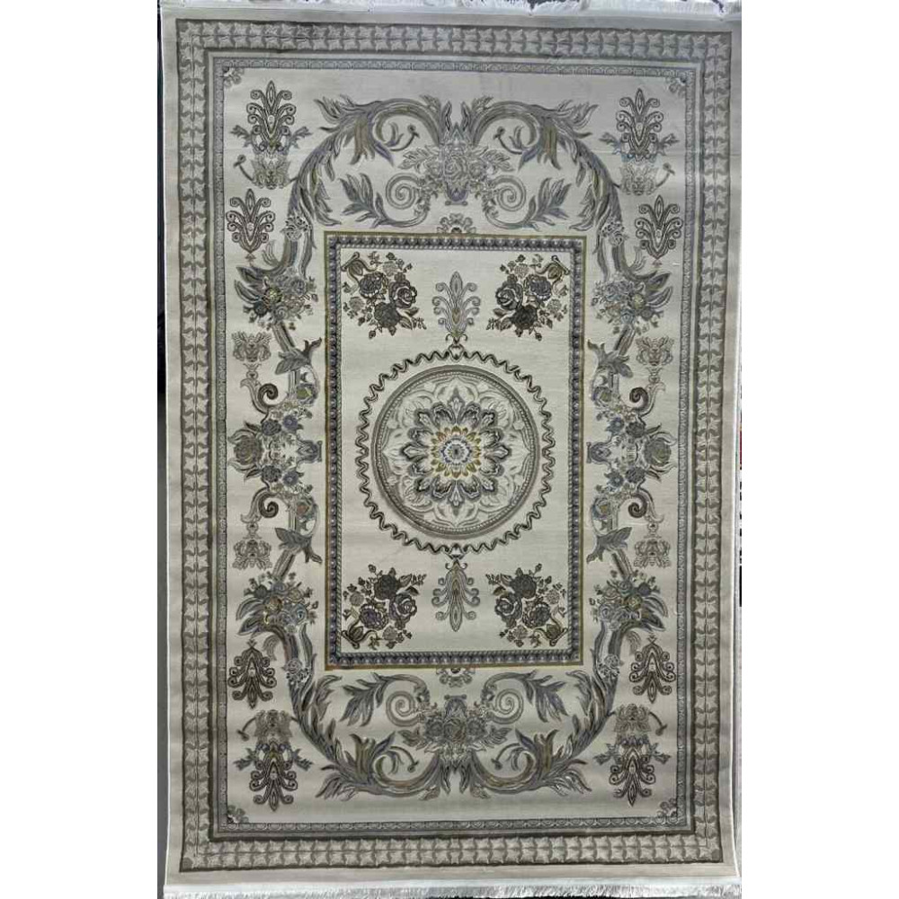 سجاد شرقي اليزا نقش ايراني تركي A6169A بيج ازرق فاتح مقاس 100*200