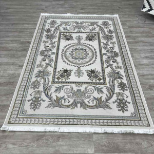 سجاد شرقي اليزا نقش ايراني تركي A6169A بيج ازرق فاتح مقاس 100*200