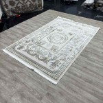 سجاد شرقي اليزا نقش ايراني تركي A6169A بيج ازرق فاتح مقاس 100*300