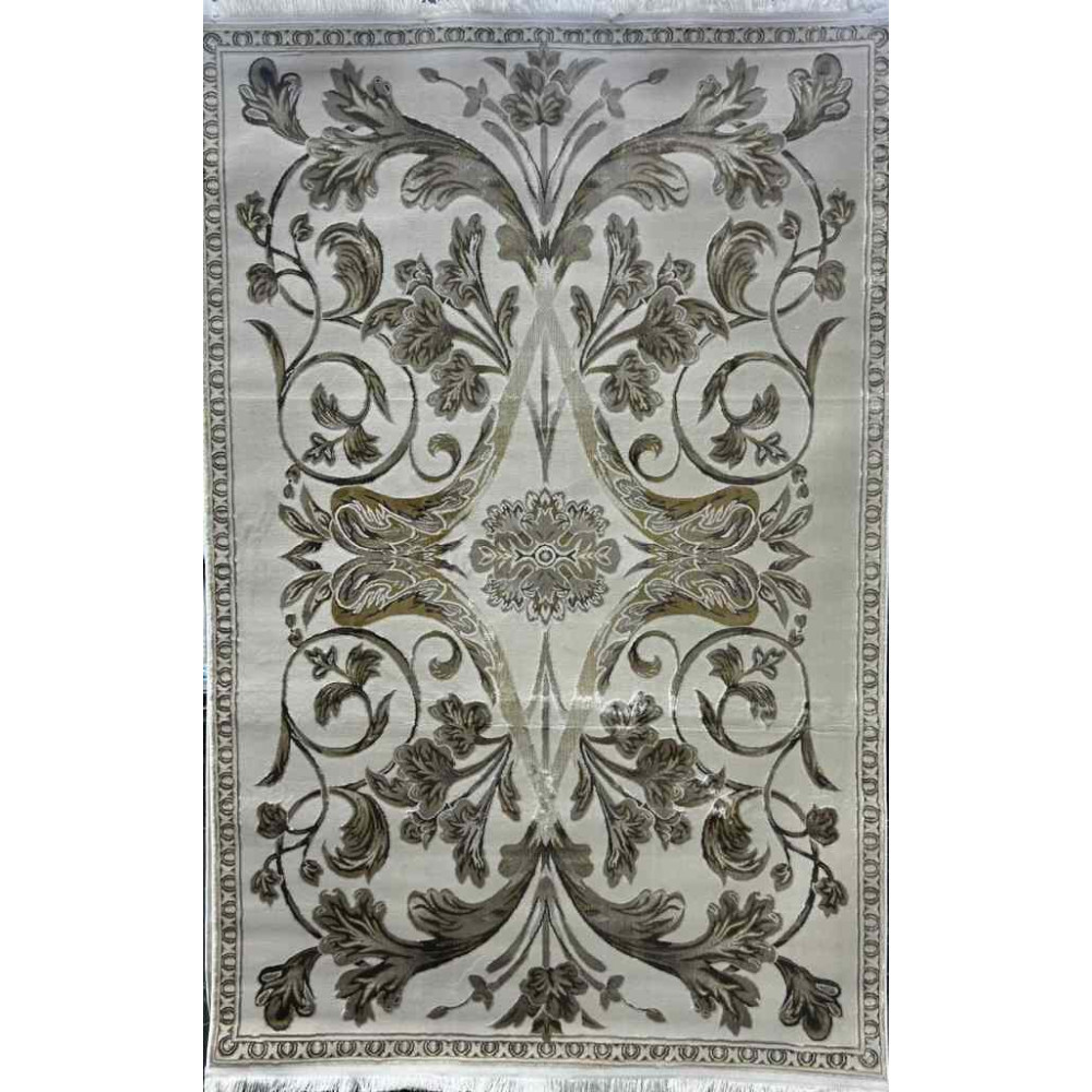 سجاد تركي اليزا نقش فرنسي تركي A6169A بيج غامق كوكين تيلا مقاس 50*80