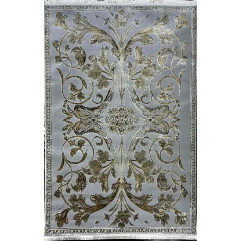 سجاد تركي اليزا نقش فرنسي تركي A6169A رصاصي ذهبي مقاس 80*150