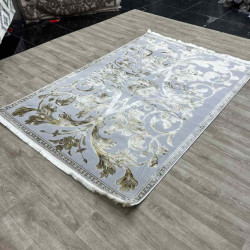 سجاد تركي اليزا نقش فرنسي تركي A6169A رصاصي ذهبي مقاس 80*150 سجاد تركي اليزا نقش فرنسي تركي A6169A رصاصي ذهبي مقاس 80*150