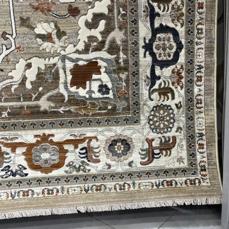 سجاد ليفون بوهيمي تركي M9262 بيج D84929 مقاس 80*150 - سجاد بوهيمي
