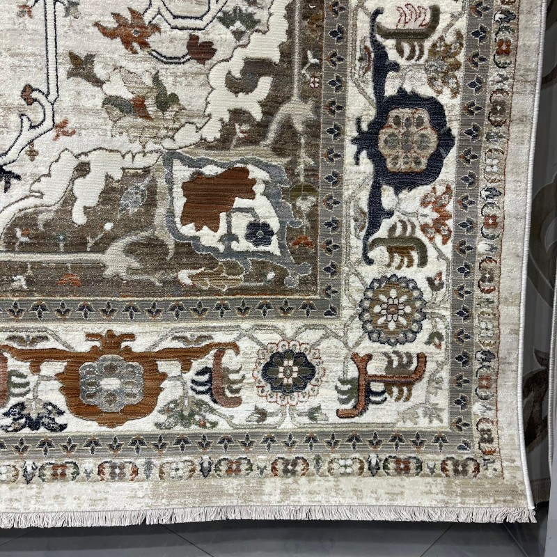 سجاد ليفون بوهيمي تركي M9262 كريم D84424 مقاس 400*500
