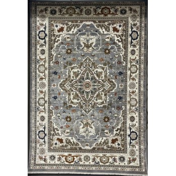 سجاد ليفون بوهيمي تركي M9262 رصاصي D84727 مقاس 80*150