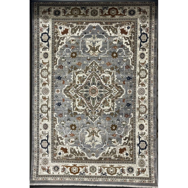 سجاد ليفون بوهيمي تركي M9262 رصاصي D84727 مقاس 80*150 - سجاد بوهيمي