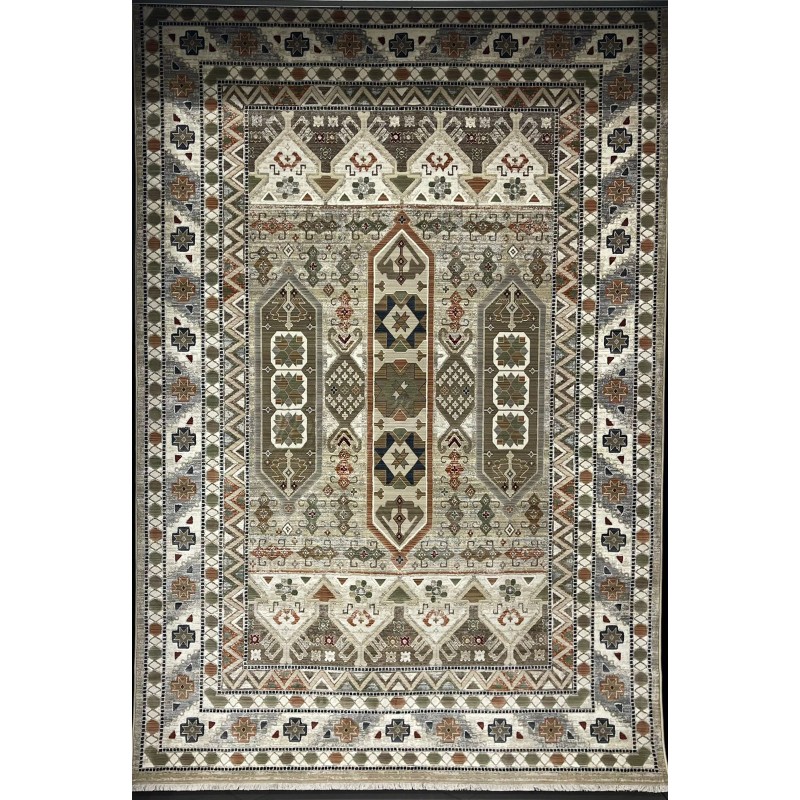 سجاد ليفون بوهيمي تركي L6952 بيج D84949 مقاس 100*200 - سجاد بوهيمي