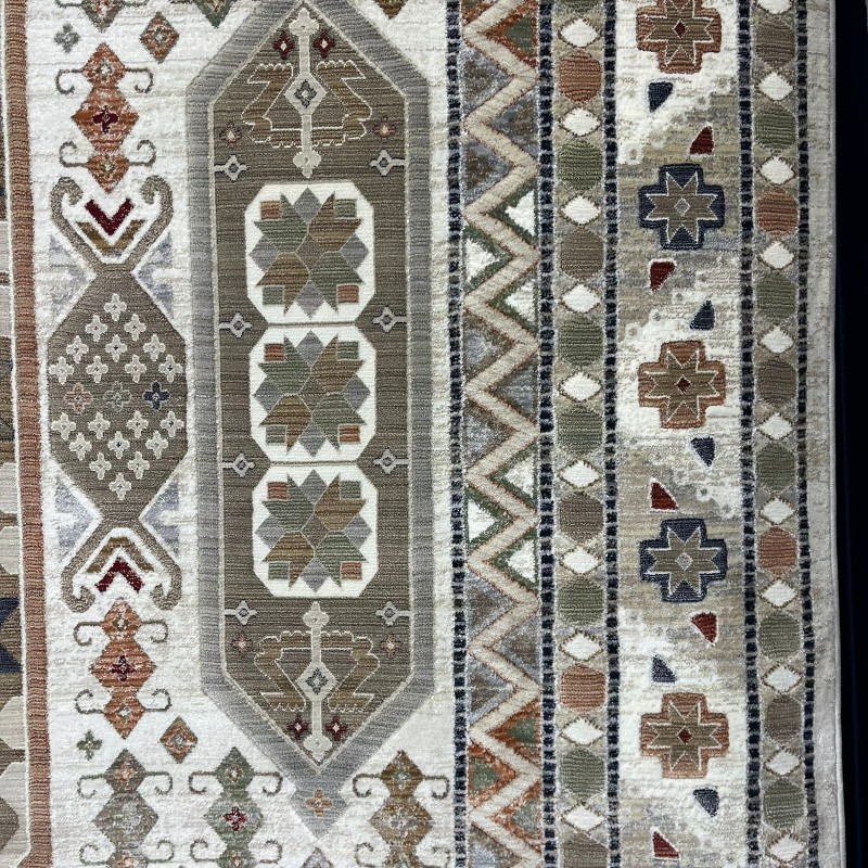 سجاد ليفون بوهيمي تركي L6952 كريم D84494 مقاس 400*500 - سجاد بوهيمي