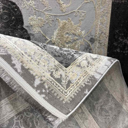 سجاد ليزا كولد تركي رصاصي مقاس 80*150