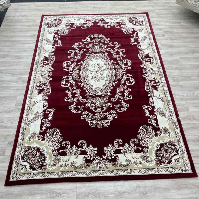 سجاد تركي باريس 6989C لون احمر عنابي مقاس 300*500