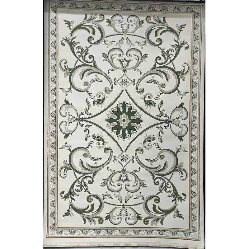 سجاد سفير تركي SRC28A كريم اخضر مقاس 400*500 - سجاد فرنسي شرقي