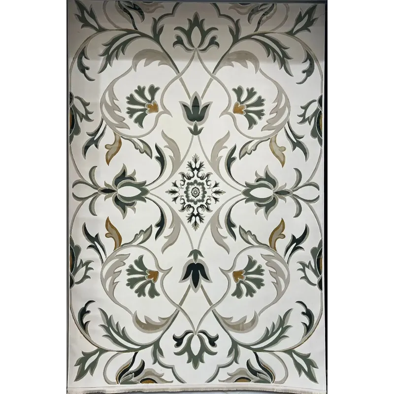 سجاد سفير تركي SRC32C كريم اخضر مقاس 50*80