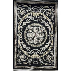 سجاد سفير تركي SRC03A اسود مولتي مقاس 80*150