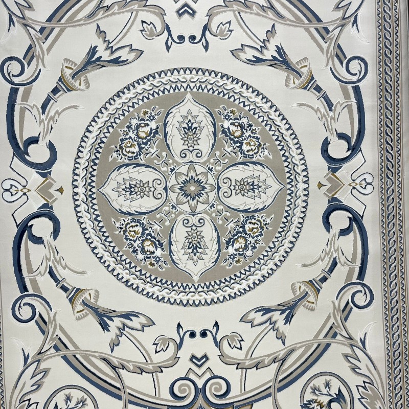 سجاد سفير تركي SRC03A كريم سماوي مقاس  250*350