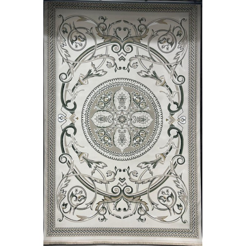 سجاد سفير تركي SRC03A كريم اخضر مقاس  250*350
