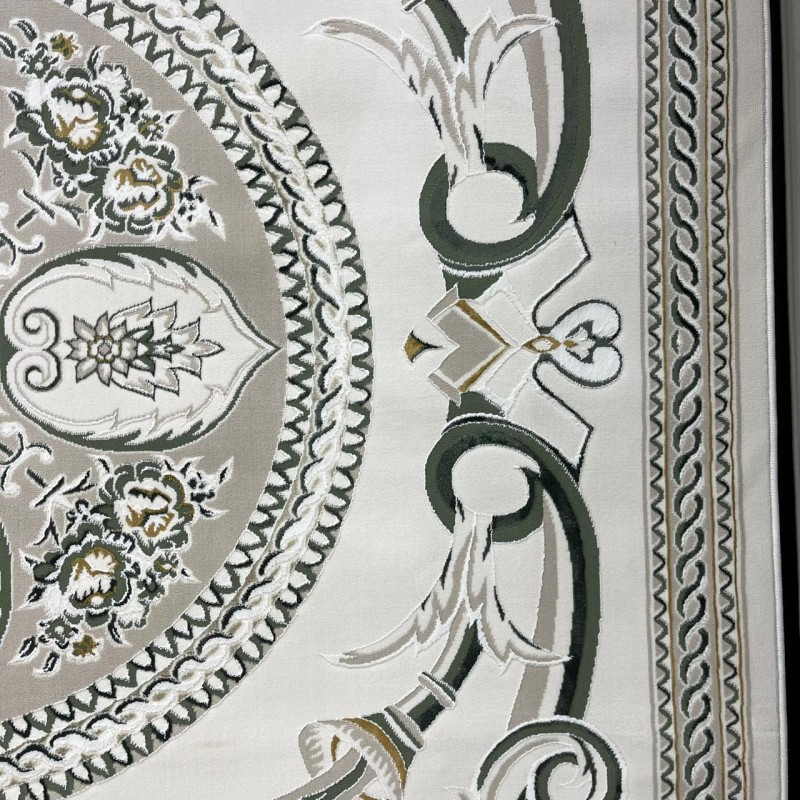 سجاد سفير تركي SRC03A كريم اخضر مقاس  250*350