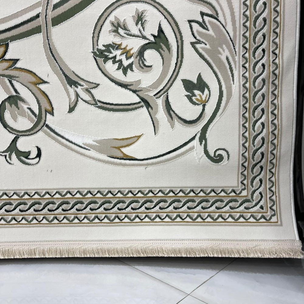 سجاد سفير تركي SRC03A كريم اخضر مقاس 50*80