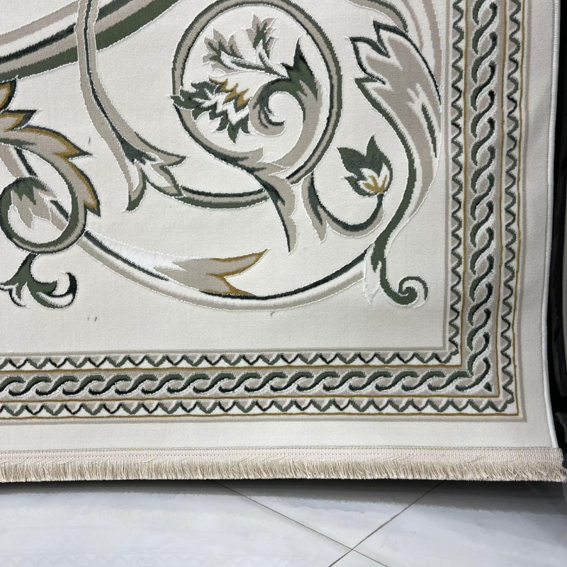 سجاد سفير تركي SRC03A كريم اخضر مقاس  250*350