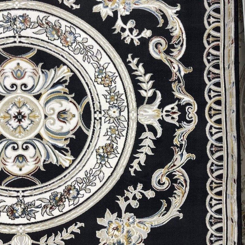 سجاد سفير تركي SRC04A اسود مولتي مقاس 50*80