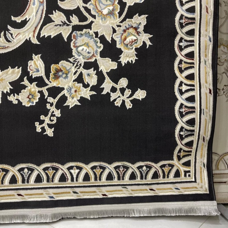 سجاد سفير تركي SRC04A اسود مولتي مقاس 50*80
