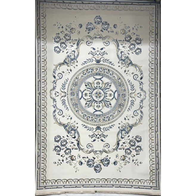 سجاد سفير تركي SRC04A كريم سماوي مقاس 100*300