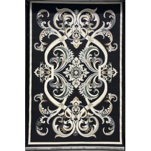 Turkish Safir Rug SRC06A Black Multi-Size 300*400