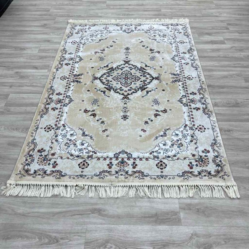سجاد تركي سوبر اصفهان C709B لون كريم مقاس 300*500