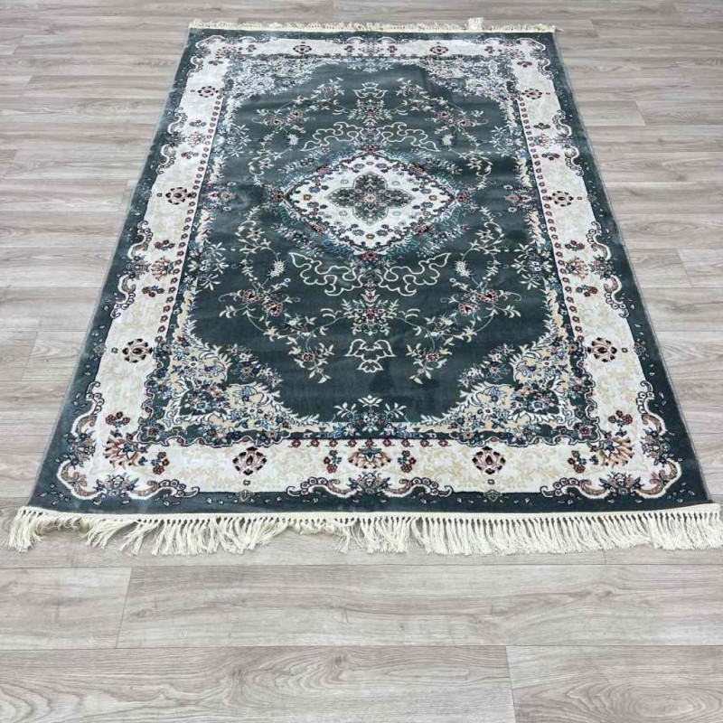 سجاد تركي سوبر اصفهان C709A لون رصاصي مقاس 50*80